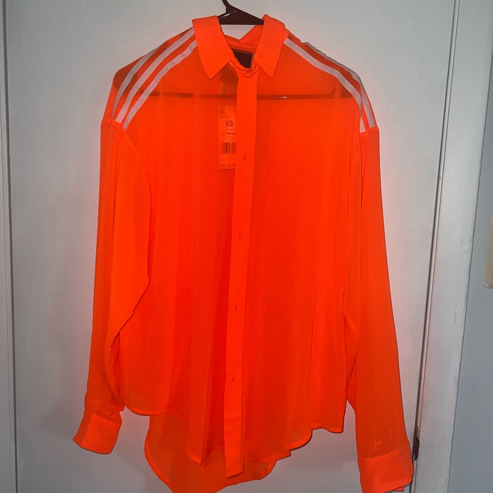 IVY PARK Orange Casual Button Down Shirt Lightweight